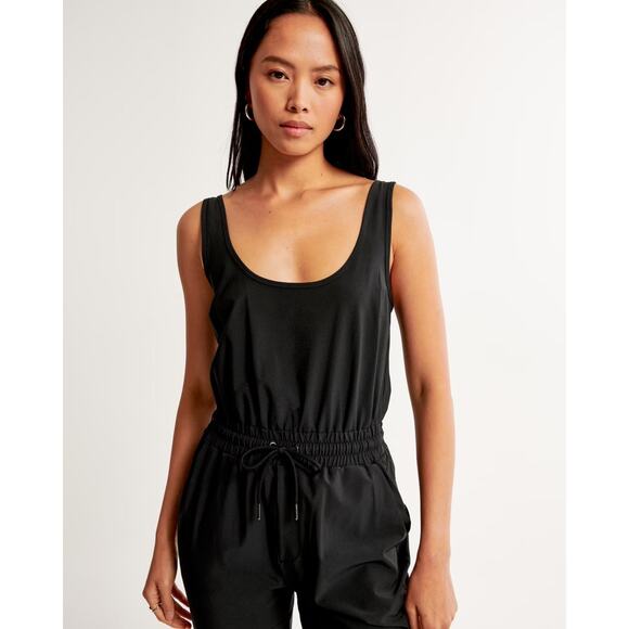 Abercrombie & Fitch Traveler Sleeveless Scoop Neck Drawstring Romper Jumpsuit XS - Picture 9 of 10